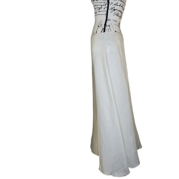 Scott McClintock Silky White Maxi Skirt, Size 12 - Picture 4 of 5